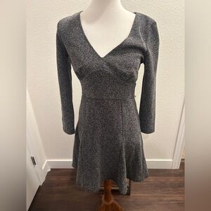 Free People Charcoal Long Sleeve Dress